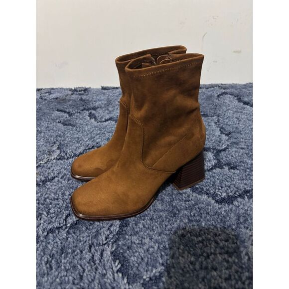 Brand New Marc Fisher Women's Size 5M Brown Frodana Suede Ankle Boots Booties - Picture 1 of 6